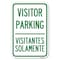 Signmission Bilingual Reserved Parking Sign Visitor Heavy-Gauge Aluminum Sign, 12" x 18", A-1218-24300 A-1218-24300 - alternate 1